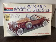 M32A Complete vtg Monogram 1:24 #2304 1936 Classic Mercedes Coupe 540K model kit