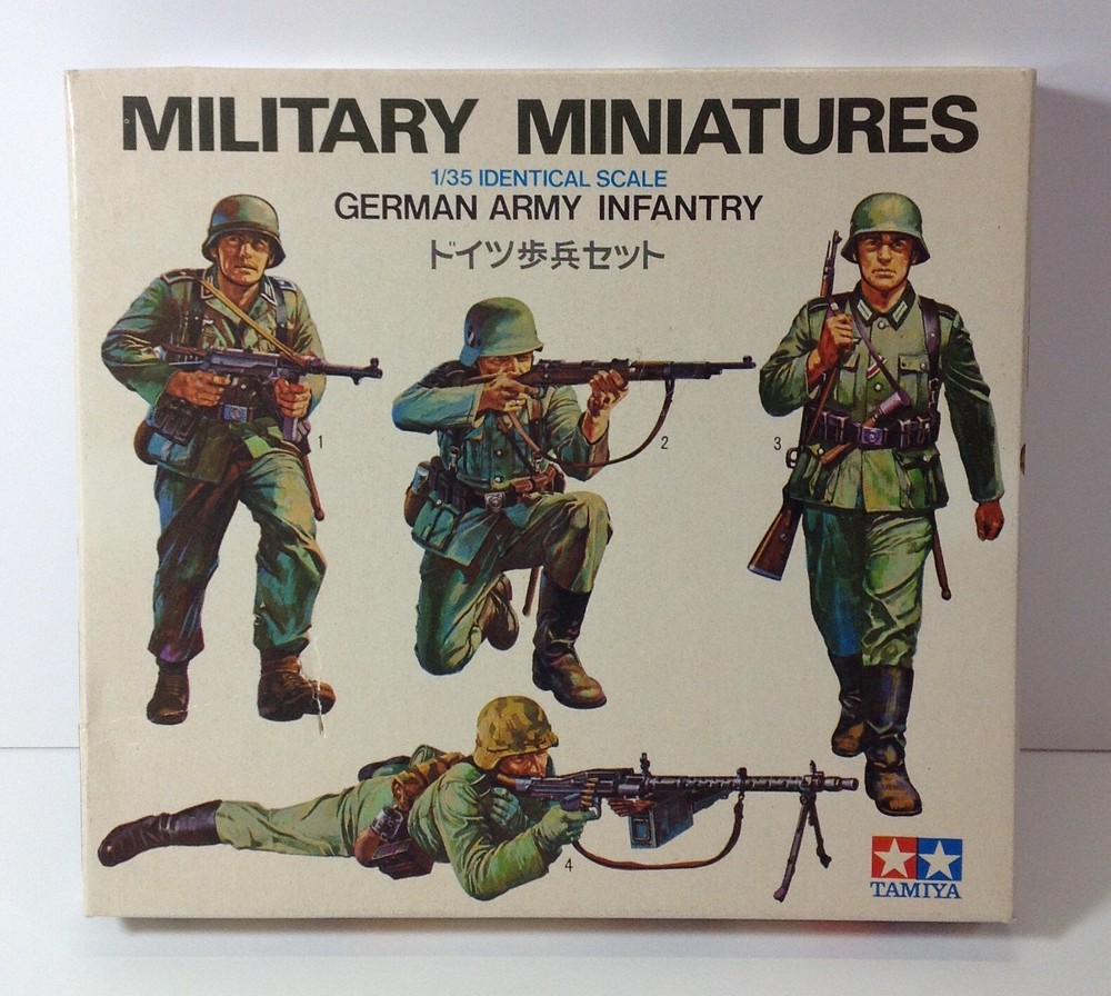 Tamiya 1:35 GERMAN ARMY INFANTRY, Plastic Kit #MM102 With Paperwork Japan
