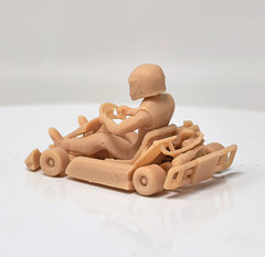 1/64 Stroke Kart Model Driver Disassembly Garage Model Accessories Colorless