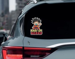Anime Baby on Board Sticker Removable Car Decal Decor set mixed