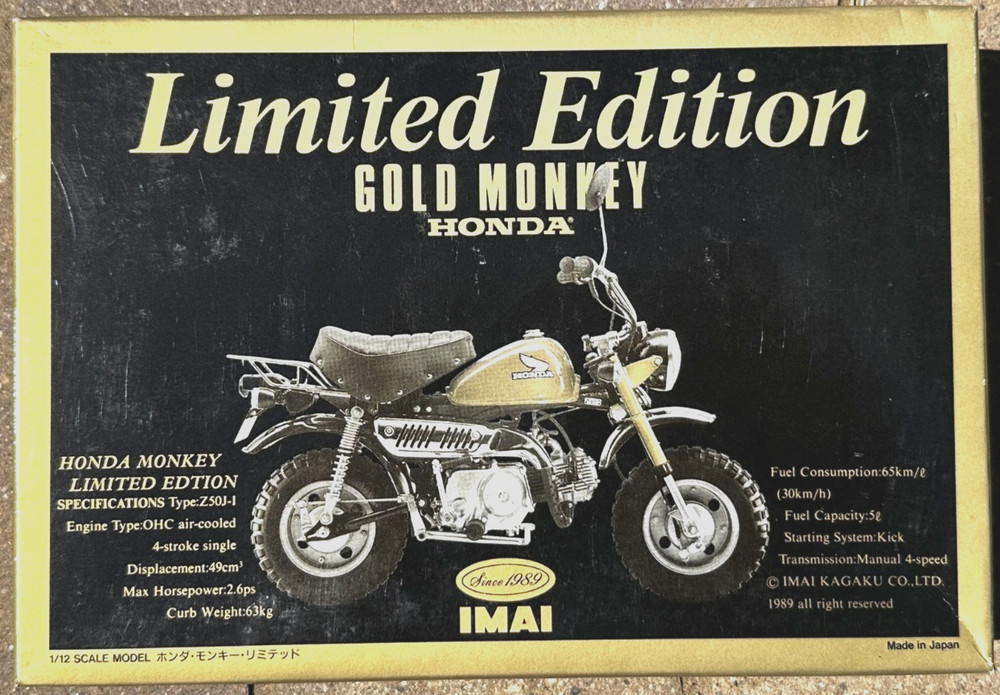 Honda Gorilla “Gold Monkey” Z50J-I 1/12 Imai B-1766 gold-color plated kit