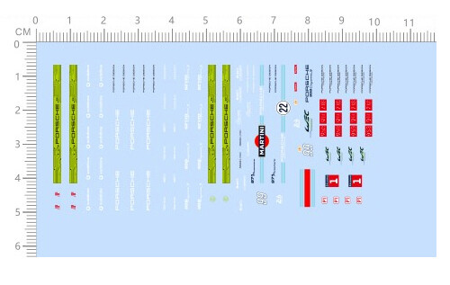 1/64 scales decals baoshijie 911 718 958 for model car (70853B)