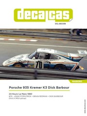 Decalcas 1:24 Scale Decal Porsche Kremer 935 K3 Dick Barbour 1980 # DCL-DEC0038
