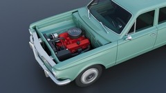 3d Printed 1/25 1965 Plymouth Valiant Station Wagon Model Kit