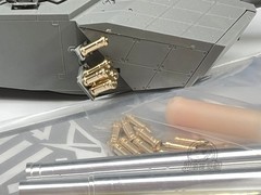 Army Tank Unpainted 1/35 ZTZ99A Tank Metal Barrel Shell Kit for Border BT-022
