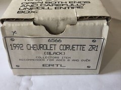 1992 Chevrolet Corvette ZR1 Dealer Promo Car BLACK 1:25 AMT / ERTL #6566