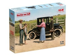 ICM 35829 – 1918 Model T with figures “Doctor on Call” – Model Kit in 1:35 Scale