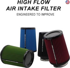 3 3.5 4 inch Cold Air Intake Filter 76mm 89mm 101mm Performance Cone Air
