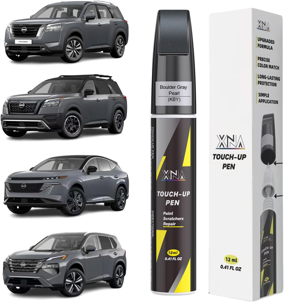Boulder Gray Pearl(Kby) for Nissan Touch up Paint Pen, 2 in 1 Car Scratch Remove
