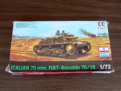 ESCI Ertl 1/72 Italian 75mm Fiat-Ansaldo 75/18 Tank New in Box #8031