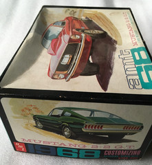 Vtg AMT 68 Ford Mustang GT 1/25 Model Car Kit Customizing 6168-200 Partial Built