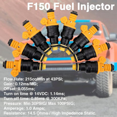 Fuel Injectors Set of 8, 0280150943 Fuel Injector Compatible with Ford, Lincoln,