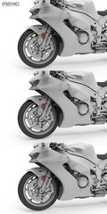 MENG MT-008 1/9 Kawasaki NINJA ZX-10RR Motorcycle Model Kit—Special Edition