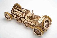 UGEARS U-9 Grand Prix Car – Wooden 3D Puzzle Model Kits for Adults and Teens