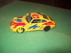 BURAGO PORSCHE CARRERA 911 RACING CAR ADVERTISING DIE-CAST ITALY
