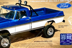 MOEBIUS MODELS 1/25 1971 FORD F-250 CUSTOM 4X4 PICKUP TRUCK MODEL KIT # 2567 F/S