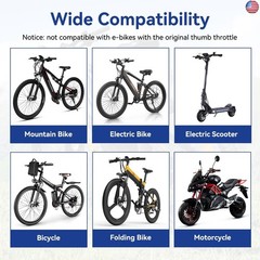 3 Pin Ebike Throttle Full Twist Male Compatible with Electric Bike Scooter