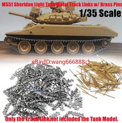 For Tamiya 35365/RM-5020 1/35 M551 Sheridan Light Tank Metal Track Links w/Pins