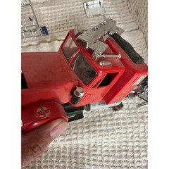 Vintage Hobbyist Unbranded Semi Truck Model Kit Parts Red Chrome