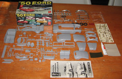 AMT 1950 Ford Convertible Kit # T-150 Unbuilt in Box Styline Grey 60s Issue 50