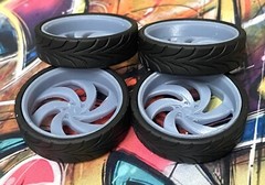 1/24 Resin 26 Scale-Inch Strada “Retro 6” Model Car Wheels/Tires,1/25, Donk