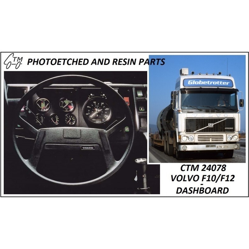 CTM 1/24 Italeri Volvo F10/F12 Globetrotter Interior/Dashboard Detail Photoetch