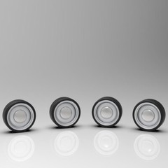 1:25 20 inch Steel Smoothie Wheels with Low Profile Tires