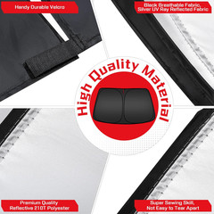 Windshield Sun Shade for Acura MDX 2021-2025 2026, Custom Fit Foldable Front Win