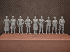 3D Printed 1/72 WWII German Senior Generals Action 9 Figures Unpainted