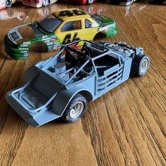 Built Model Car, 1990 Monogram Stock Car STARTED, INCOMPLETE, MODIFIED For Parts