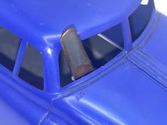 1950 Pontiac Chieftain Wind-Up BO Headlights MARX 1/20 Blue VF-XLNT