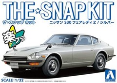 Aoshima 1/32 The Snap Kit Series Nissan S30 Fairlady Z Silver Plastic Model 13-D