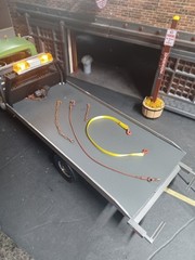 Tow Strap, Weathered Tow Cable, And 2 Chains For Tow Truck Or Shop Diorama 1/24