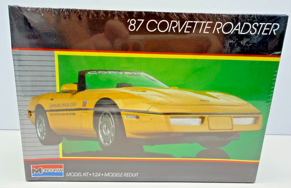 Monogram 1:24 Scale 1987 Corvette Roadster Sealed Boxed Plastic Model Kit NEW