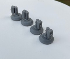 4pc 1/24 1/25 Resin Brake Master Cylinder Kit Dual Reservoir Custom Model Parts