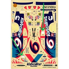 Revell #6 Valvoline Cummins 2000 Taurus 1:25 NASCAR Decals PARTIAL