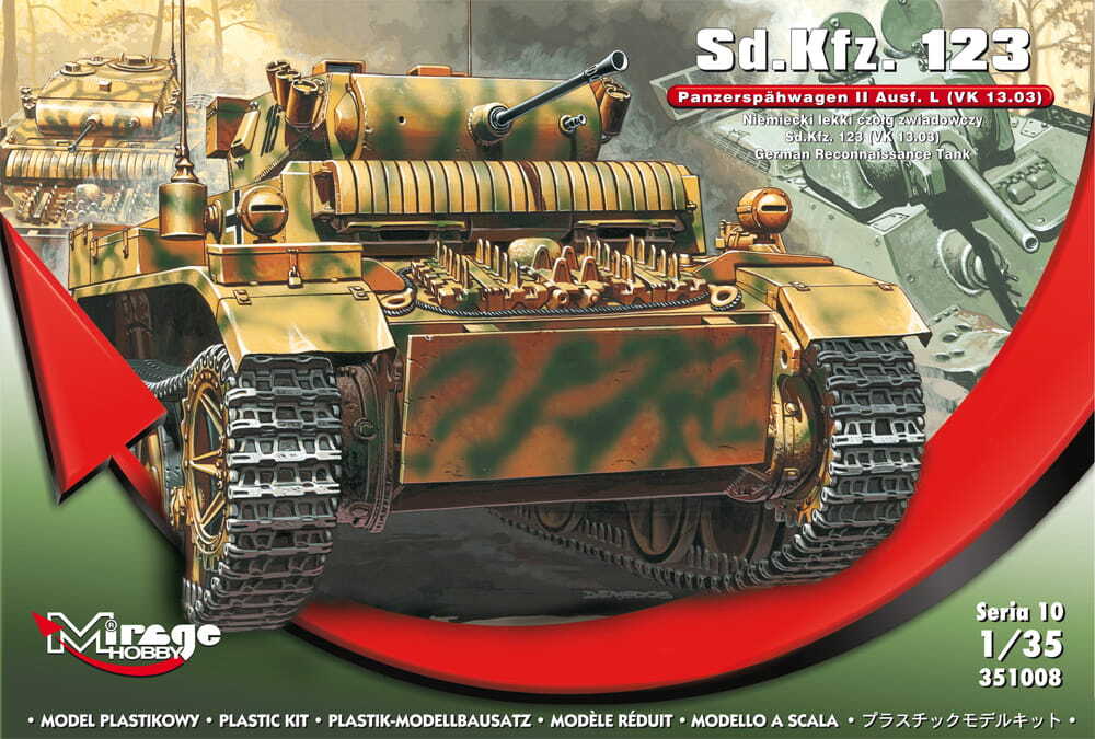 MIRAGE 351008 1:35 Panzerspahwagen II Ausf. L (VK 13.03) Sd.Kfz.123 German Tank