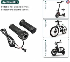 Ebike Full Twist Throttle 12V-72V, 3 Pin SM Connector Ebike Throttle with 71″