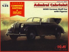 ICM 35471-1/35 Admiral Cabriolet, WWII German Staff Car, plastic model kit