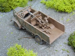 Modified Roco Minitanks Painted WWII German MAN 5T W/AA Cannon Truck Lot#9094B©