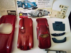 VTG MONOGRAM 1/24 SLOT CAR SCARAB RACING F1 FORMULA 1 W/BOX + EXTRA BODIES at