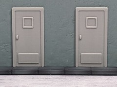 1/64 Scale Back Alley Door – For diecast car garage/workshop diorama (set of 6)