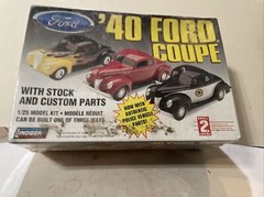 Lindberg ’40 Ford Coupe 1/25 scale plastic model kit build 1 of 3 ways (SEALED)