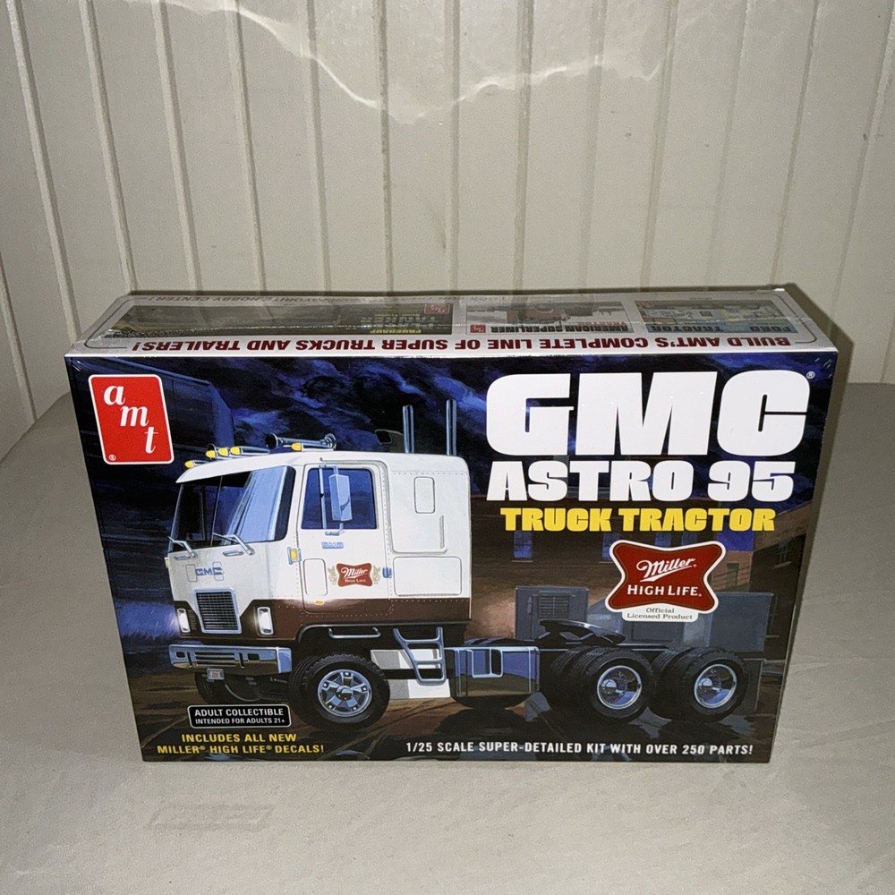 AMT GMC ASTRO 95 TRUCK TRACTOR “MILLER” 1/25 MODEL KIT! Sealed! Unused!