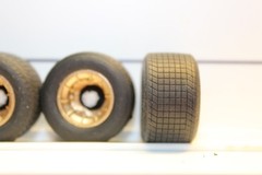 V -23 1/25 scale resin model car dirt track tires and wheels ,
