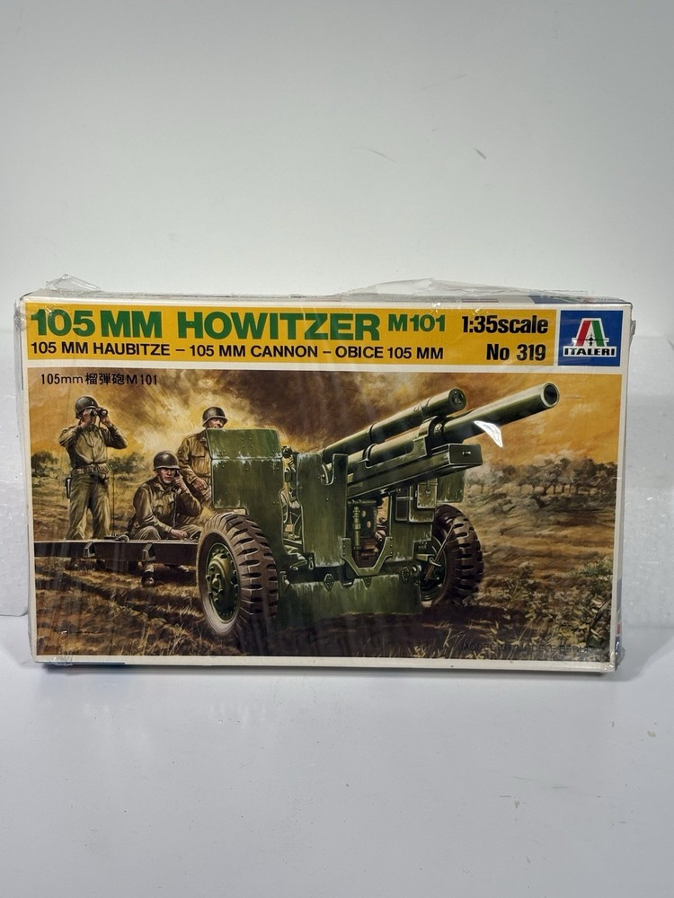 Italeri 319 1:35 105mm Howitzer M101 Cannon Model Kit Sealed