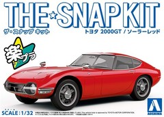 AOSHIMA 1/32 The Snap Kit Toyota 2000GT Solar Red Plastic Model 05B