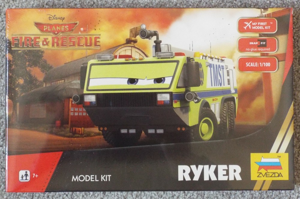 1/100 Ryker Fire Truck Disney Planes 2 Snap Fit Zvezda #2078 Shrink Wrapped MISB
