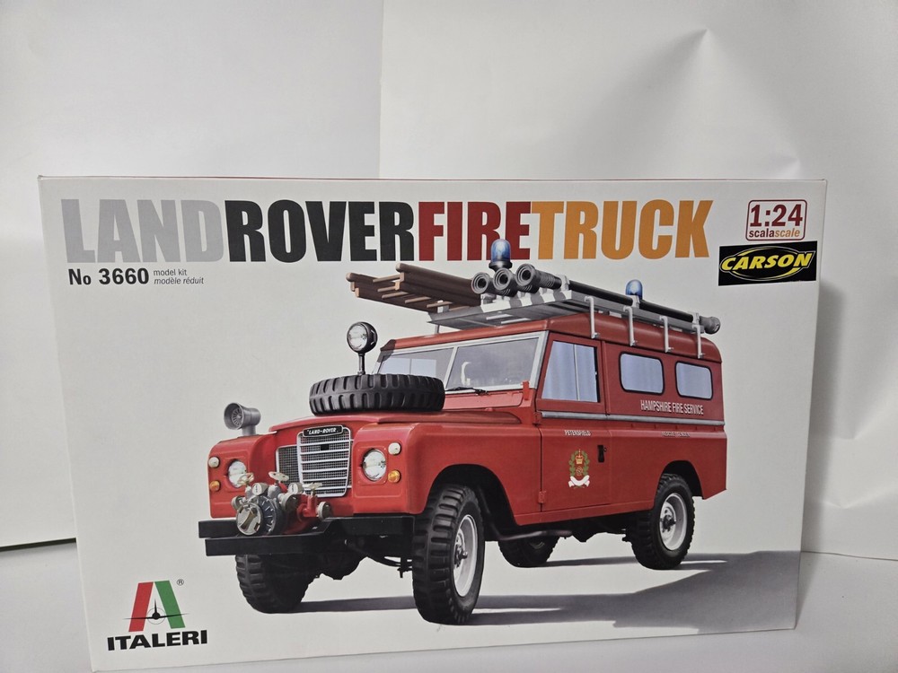 Italeri 1-24 Scale Toyota Land Rover Firetruck Sealed New Super Nice