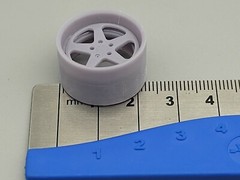 Stern face 2 19inch rims for 1/24 and 1/25 model cars, set of 4